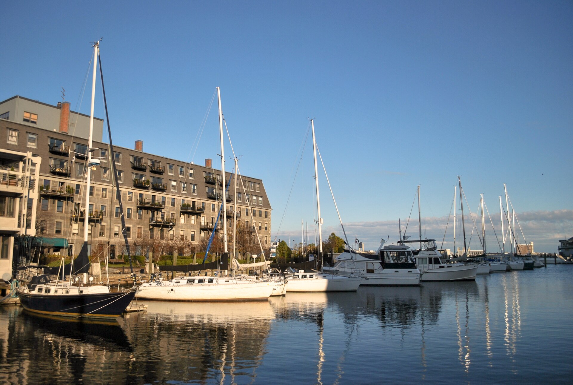 Lewis Wharf on the Boston Waterfront