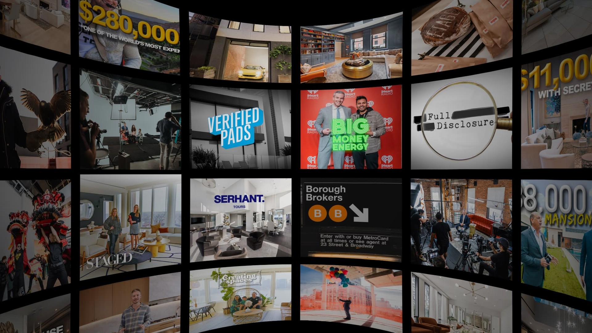 A selection of SERHANT. media and social content