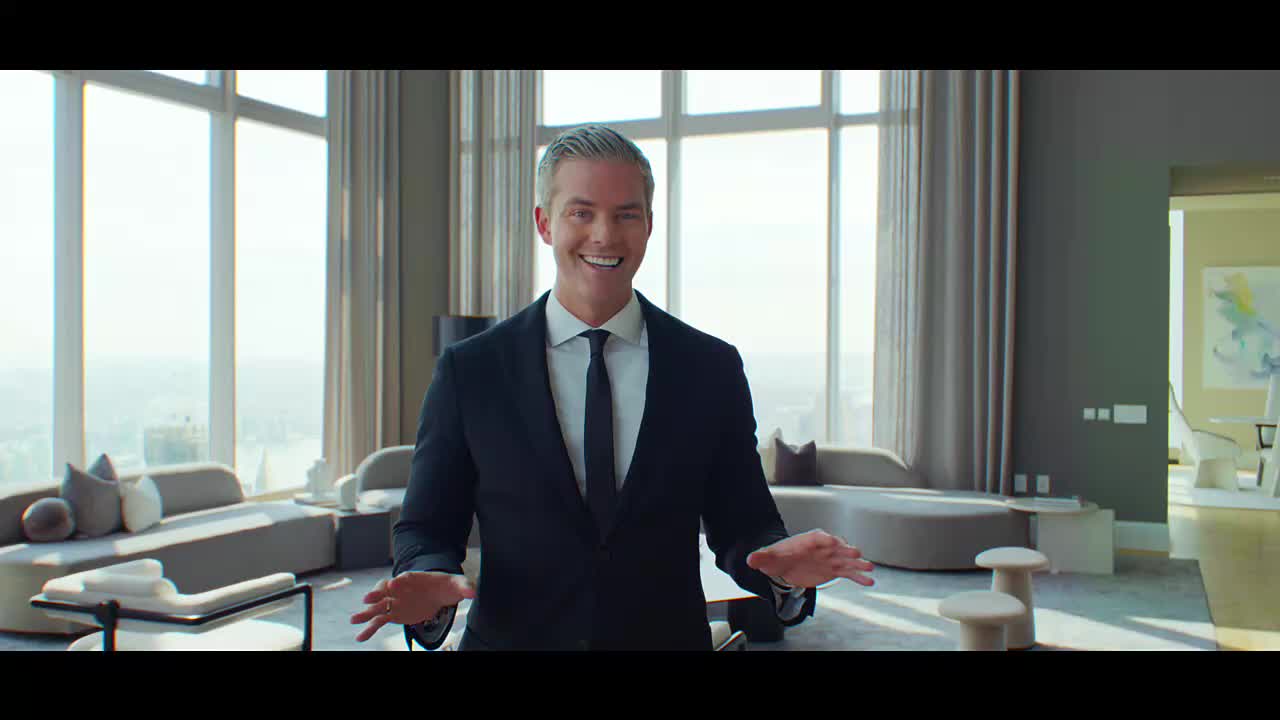 Ryan Serhant presenting a luxury residence