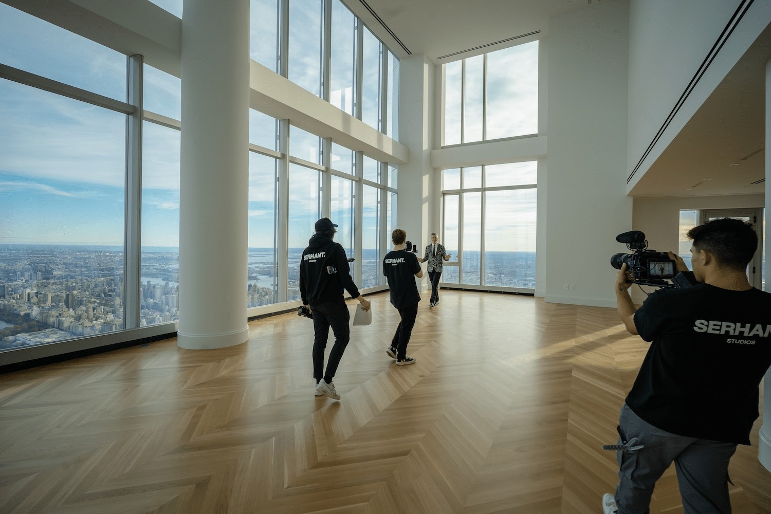 SERHANT. Studios filming inside a luxury residence