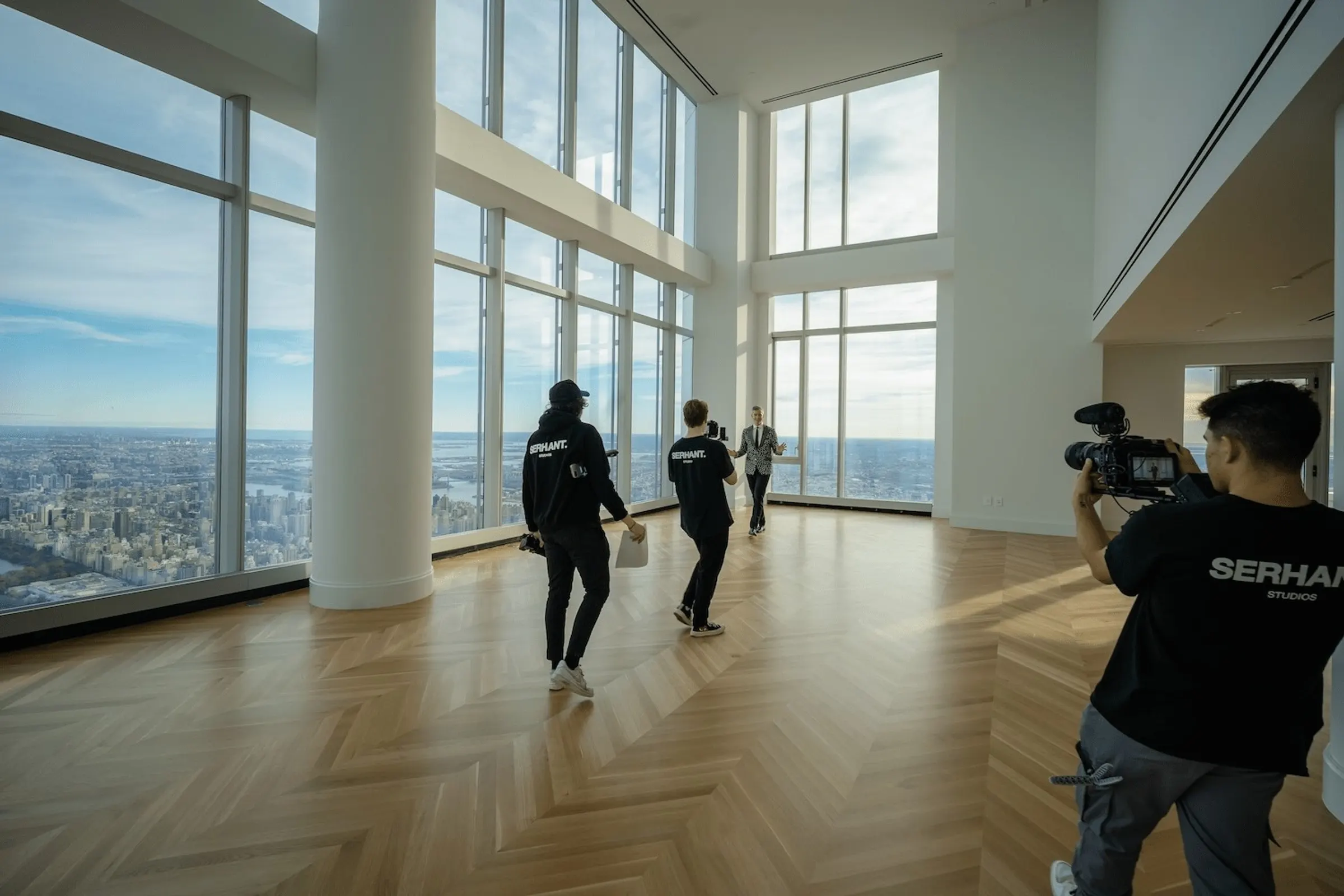 SERHANT. Studios filming a luxury residence
